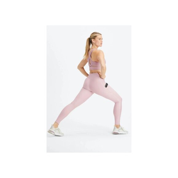 Fabletics Cold Weather High-Waisted Pocket Legging Muted Mauve Egret Short Sz M - Picture 4 of 4